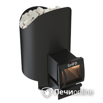 Дровяная банная печь GrillD Aurora 160 long black в Иванове